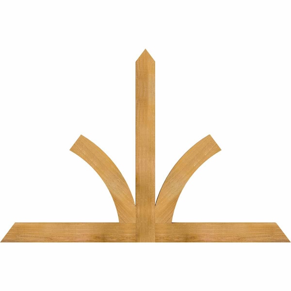 Ekena Millwork Richland Rough Sawn Timber Gable Bracket, Western Red Cedar, 60"W x 40"H x 2"D x 4"F, 16/12 Pitch GBW060X40X0204RIC00RWR - main
